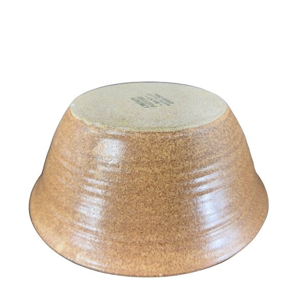 2004 Liberty Pottery Becky Large Stoneware Brown Speckled Bowl Dish Ohio Crafted - Picture 4 of 15